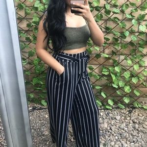 Julian black and white striped pants ✨